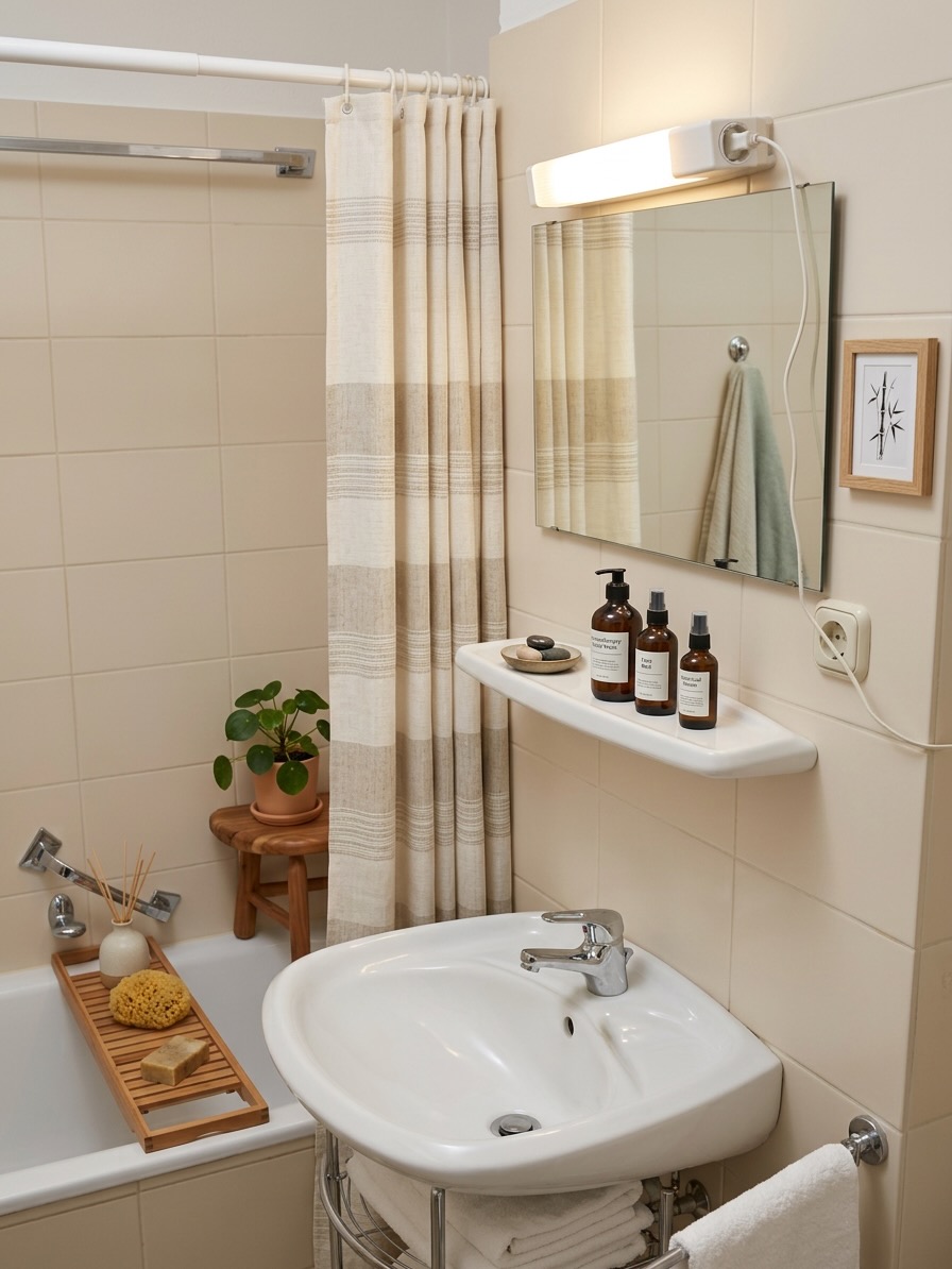 Badezimmer mit Wanne Wohnung Wiesbaden