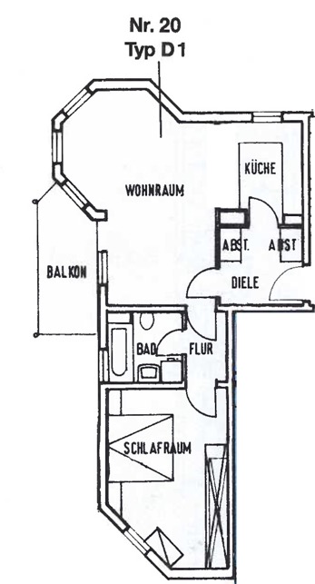 Grundriss Erdgeschosswohnung Wiesbaden