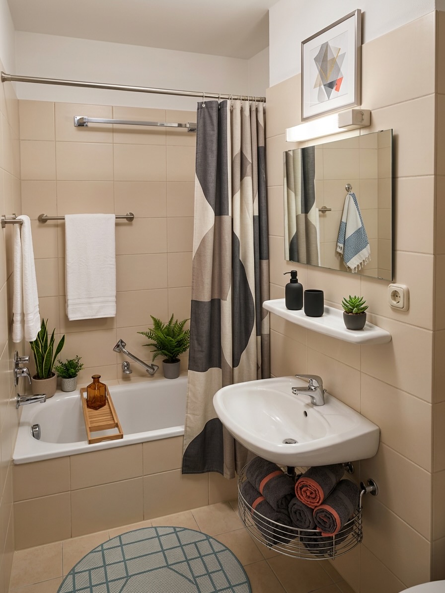 Badezimmer mit Wanne Wohnung Wiesbaden