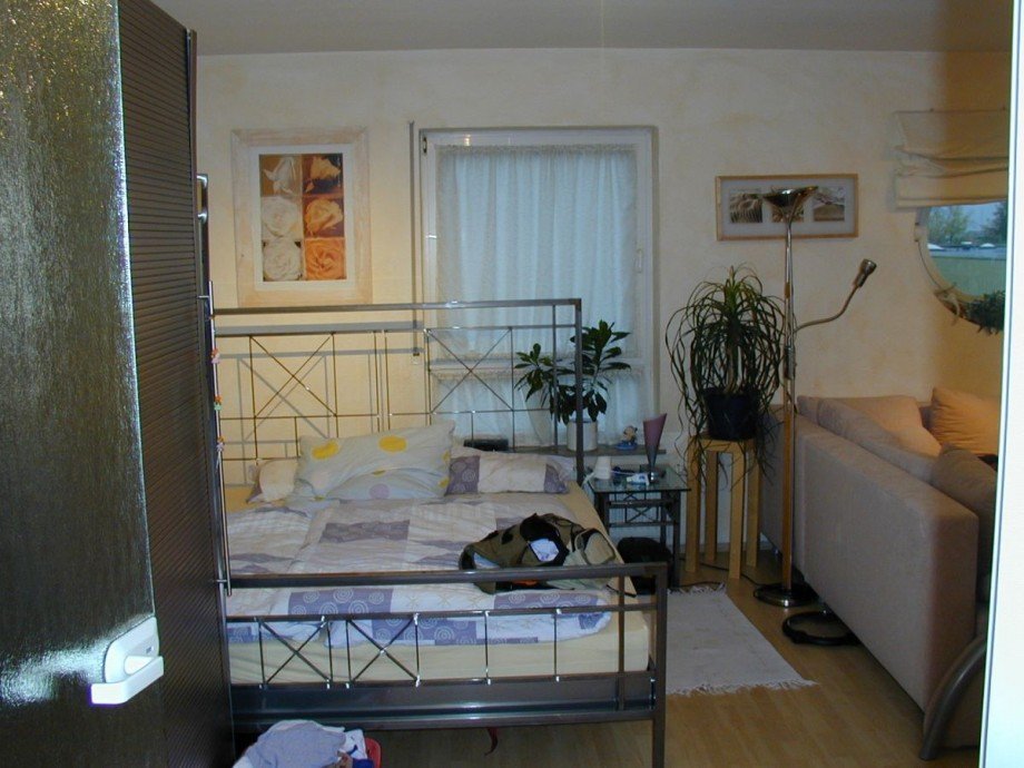 Schlafbereich Terrassenwohnung Wiesbaden