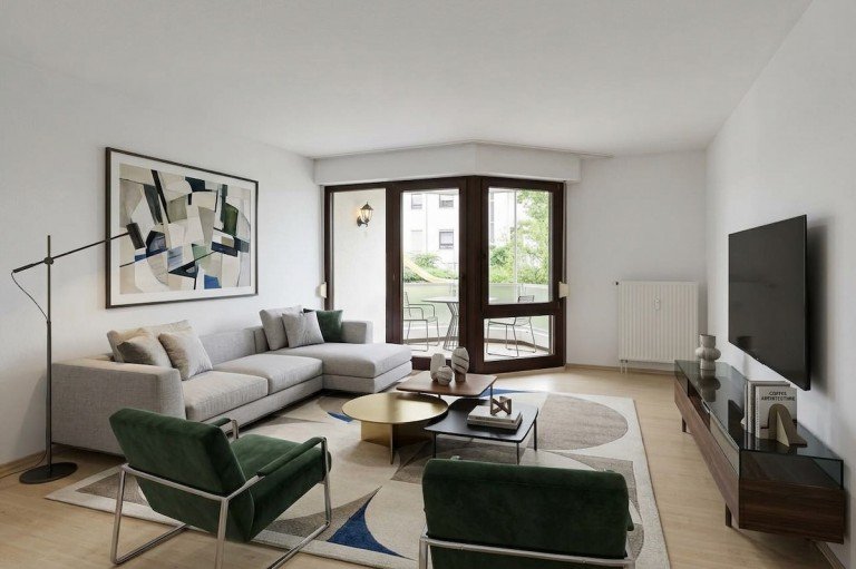 Wohnzimmer Wiesbaden Wohnung ***** Attraktive Kapitalanlage direkt am Schlosspark in Wiesbaden-Biebrich *****